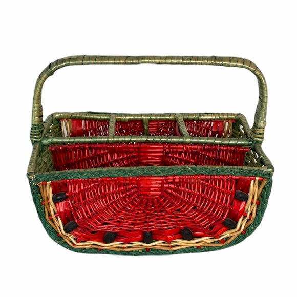 Watermelon Flatware Caddy, Red, Green - Picture 7 of 7